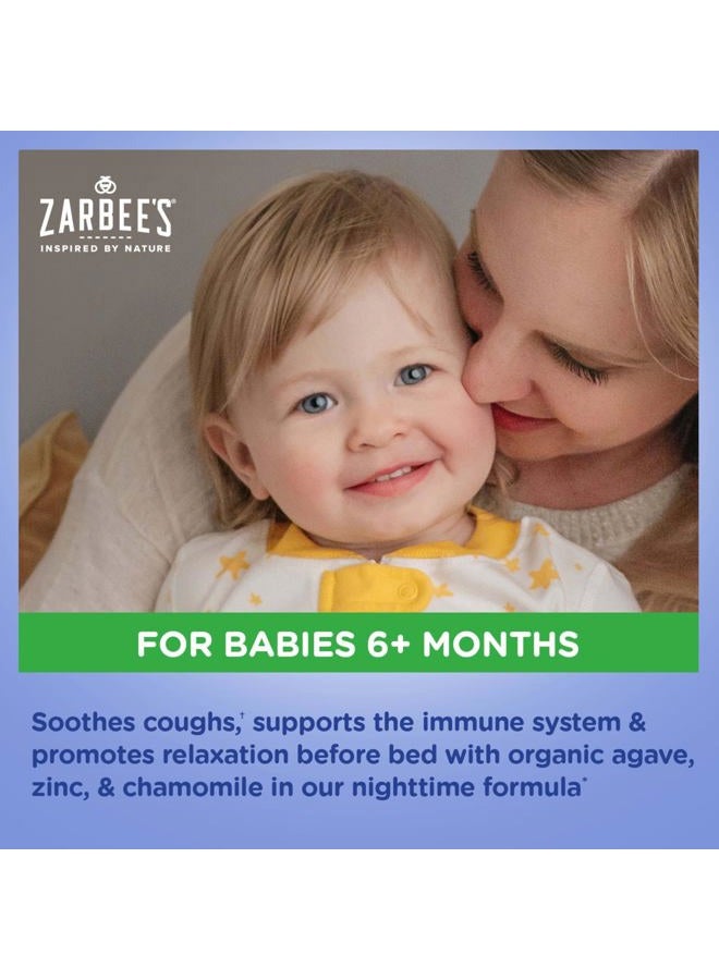 Zarbee's Baby Day & Night Cough Medicine & Syrup Value Pack with Organic Agave + Zinc for Immune Support, Natural Grape Daytime & Chamomile Nighttime, Baby Cough Medicine, 2 x 2 fl oz - Image 4