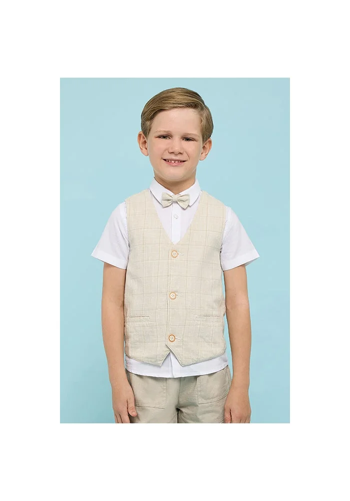 أر أند بي Solid Shirt & Waistcoat Set