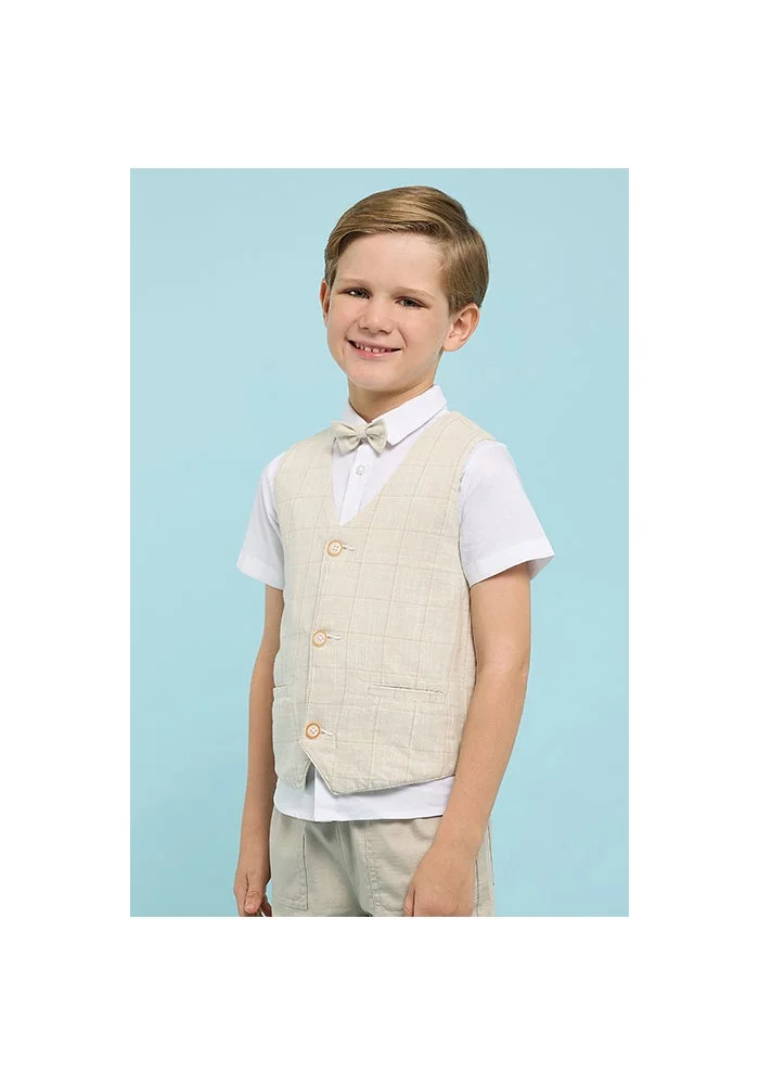 أر أند بي Solid Shirt & Waistcoat Set