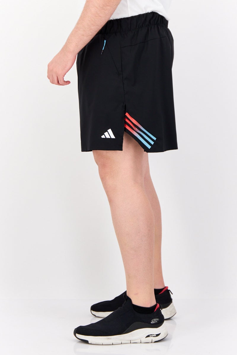 Adidas شورتات تدريب رياضية للرجال بطول 5 إنش، أسود - Image 4