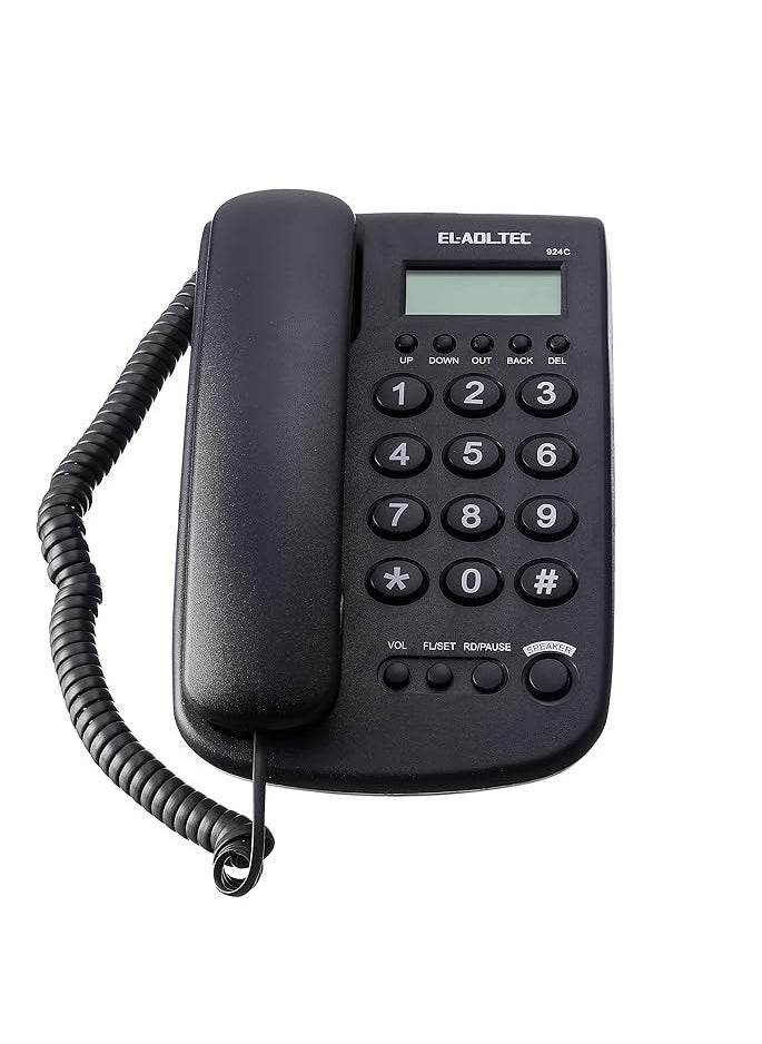 Generic El-Adl.Tec 924C Ground Phone Wired Of Fair - Black  - Image 1