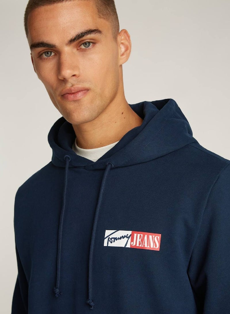 TOMMY JEANS Signature Logo Drawstring Hoody - Image 4