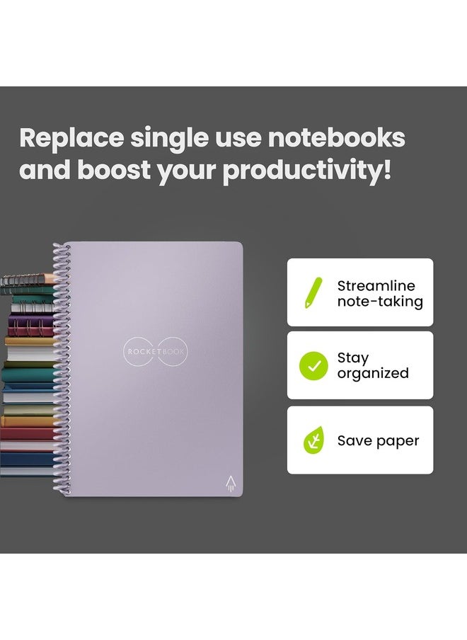 Rocketbook - Smart Reusable Notebook | Eco-Friendly Dot-Grid | Includes Pilot Frixion Pen & Microfiber Cloth | Executive Size - Image 1