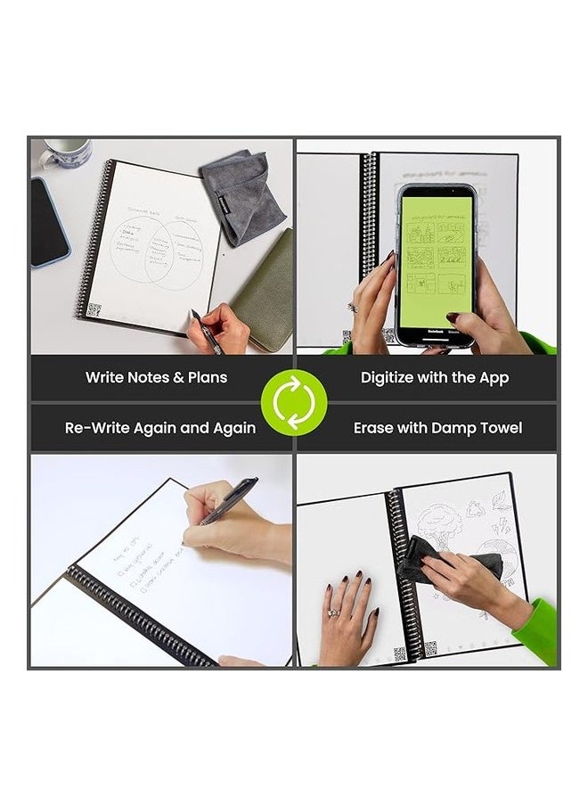 Rocketbook - Smart Reusable Notebook | Eco-Friendly Dot-Grid | Includes Pilot Frixion Pen & Microfiber Cloth | Executive Size - Image 1