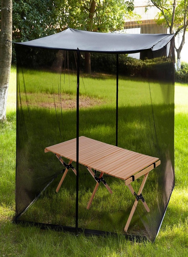 Mengersi Mosquito Net, Extra Large Mosquito Netting Tent for Camping, Bed Canopy Bug Netting for Twin Bed, Patio, Camping, Outdoor & Travel (Black, Large) - Image 3