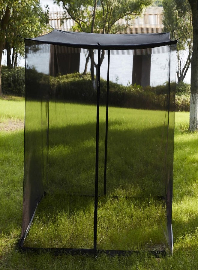 Mengersi Mosquito Net, Extra Large Mosquito Netting Tent for Camping, Bed Canopy Bug Netting for Twin Bed, Patio, Camping, Outdoor & Travel (Black, Large) - Image 1