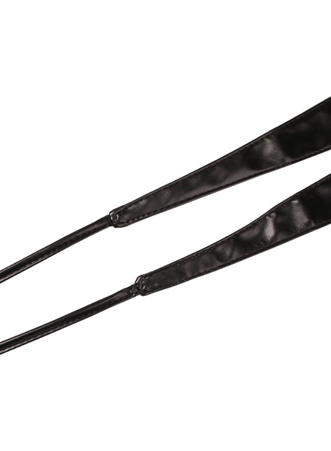 Women's girdle Bow Leather belt Extra long streamer Wide waist wrap all over the girdle（Black） - Image 3