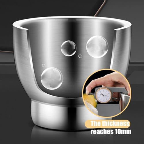Delavala 304 Stainless Steel Mortar and Pestle Spice Grinder Pill -Herb Bowl Medicine Tablets Crusher- 5 Inch Large Capacity Stainless Steel Heavy Polished, Enhanced Performance Spice Grinder with Lid - Image 3