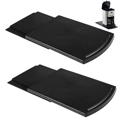 HauSun Handy Sliding tray Sliding Tray Mat for Coffee Maker,Kitchen Appliance Moving Caddy,Countertop Stoage for Air Fryer, Blender, Stand Mixer,Food Processors,2 Sets - Image 1