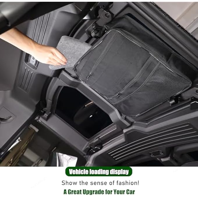 rayihni for Hummer EV SUV/SUT Sunroof Storage Bags, Overhead Storage Organizer Cargo, 600D Oxford Overhead Storage Bag/Waterproof/Foldable/Top Sunshade, with Hardtop Suction Fixing (D) - Image 3