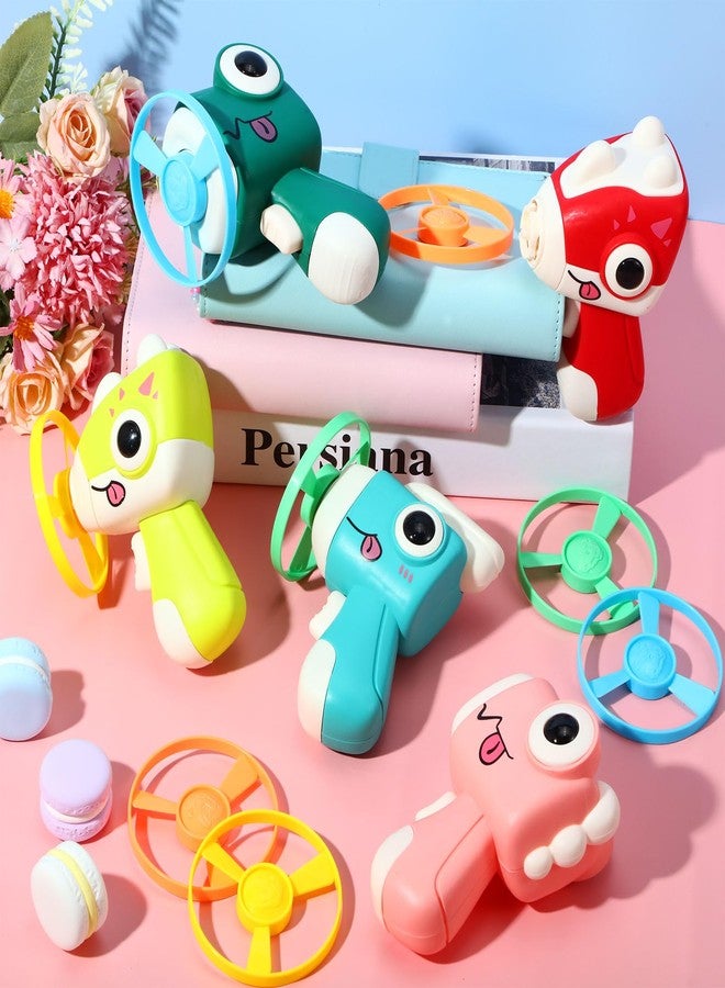 Arrowbash 45 Pcs Cat Fetch Toy with Colorful Flying Propellers Set Cat Interactive Toys Playing Tracking Propeller Toy for Indoor Outdoor Kitten Training Chasing Training Hunting, Dinosaur Style - Image 2