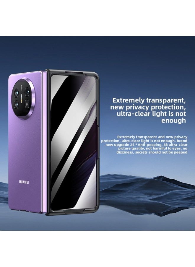 Generic - For HuaweiMateX2 Mobile Phone Case Single Front Frame/HD Front Frame/anti-peep Front Frame/anti-drop Transparent Anti-fingerprint-Color:Black Front Frame [hollow Without Film]]-Applicable Model:Honor Magic V3 - Image 1