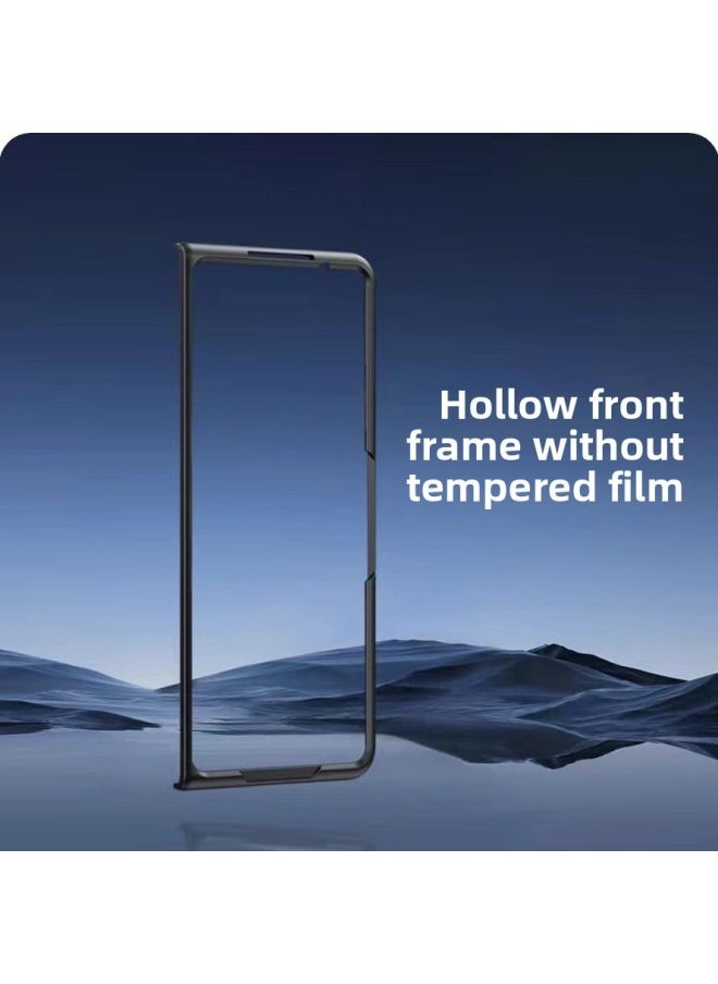 Generic - For HuaweiMateX2 Mobile Phone Case Single Front Frame/HD Front Frame/anti-peep Front Frame/anti-drop Transparent Anti-fingerprint-Color:Black Front Frame [hollow Without Film]]-Applicable Model:Honor Magic V3 - Image 1