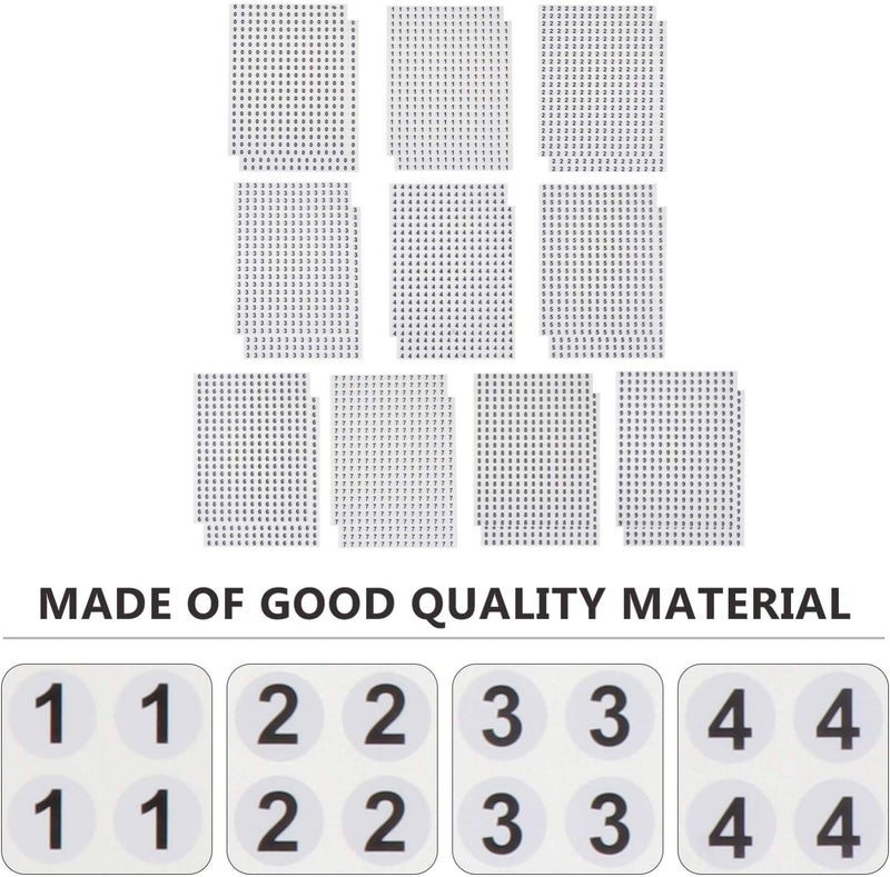 klarako 6000pcs Number Stickers Labels 0 to 9 Round Self Adhesive Inventory Stickers Vinyl Number Stickers Labels for Classification Storage Organizing Indoor Outdoor Sticker Labels - Image 4