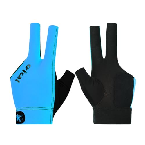 CRICAL Pool Billiard Glove 3 Fingers Professional Carom Snooker Pool Glove Sport Glove Accessories Left Hand Right Hand Popular Sizes for Men & Women - Image 1