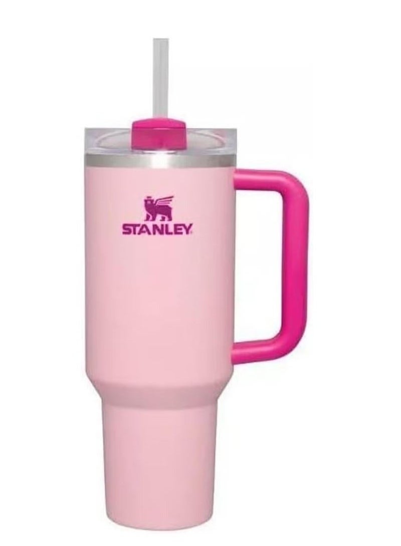 Quencher H2.0 FlowState Stainless Steel Vacuum Insulated Tumbler with Lid and Straw for Water, Iced Tea or Coffee, Smoothie and More, 30 oz Nectarine – Keeps Drinks Cold for 24 Hours, Hot for 6 Hours, Leakproof & Durable