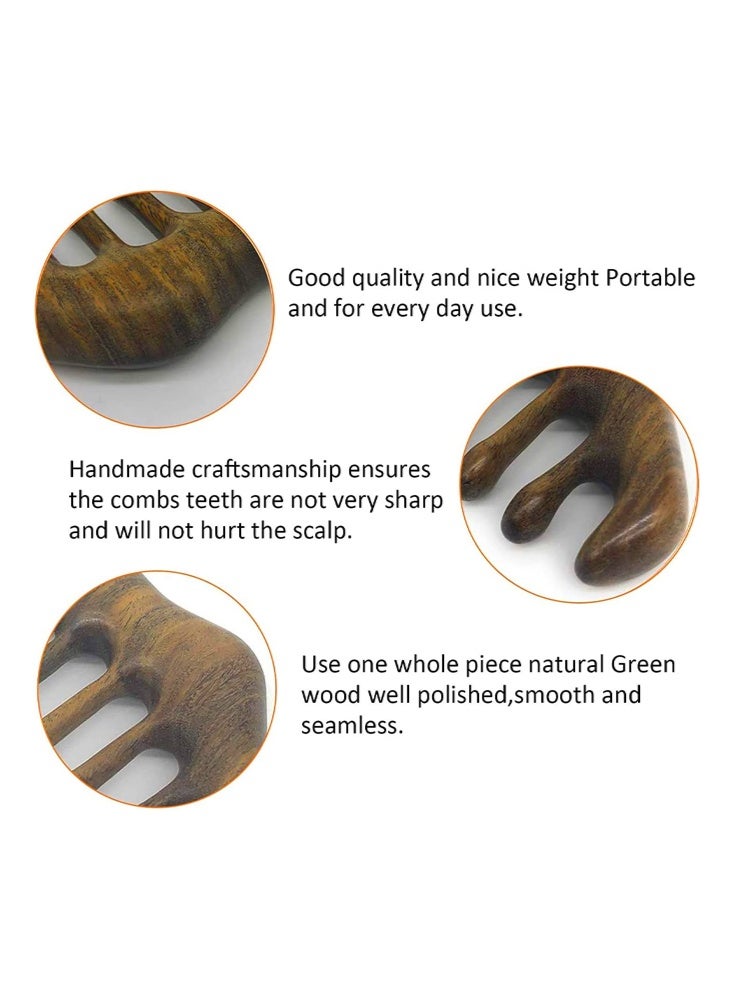 Bezzimo Handheld Head Massage Comb, Massage Comb Loc Comb for Sisterlocks Wooden Scalp Massager for Women and Man Head Massager Scalp Gua Sha Comb Wooden Comb Sandalwood Comb Gift - Image 2