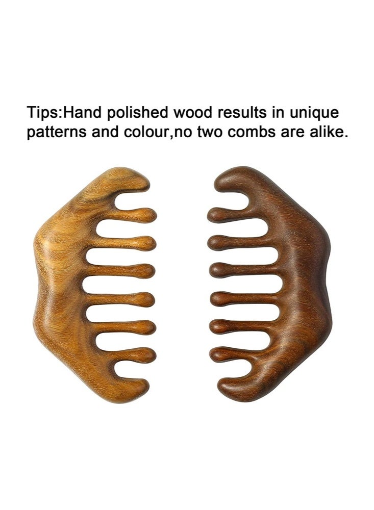 Bezzimo Handheld Head Massage Comb, Massage Comb Loc Comb for Sisterlocks Wooden Scalp Massager for Women and Man Head Massager Scalp Gua Sha Comb Wooden Comb Sandalwood Comb Gift - Image 3