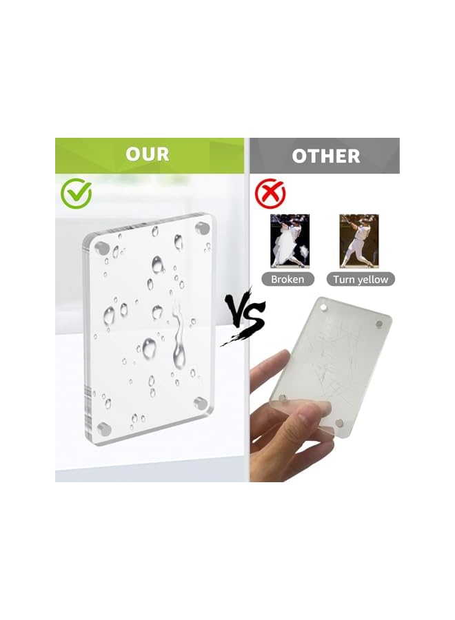 The Bros 12 Pack Magnetic Picture Frames for Refrigerator, Acrylic Fridge Photo Frame Mini Polaroid Picture Frames Clear Double Sided Magnet Instax Frame for Fujifilm 2.36"x3.54" - Image 5