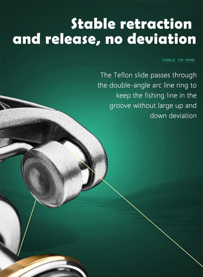 بكرات صيد دوارة، تحمل أقصى يصل إلى 12 كجم، نسبة تروس 5.2:1، فائقة النعومة وقوية، بكرة ألومنيوم CNC، 13+1 BB خفيفة الوزن - Image 3