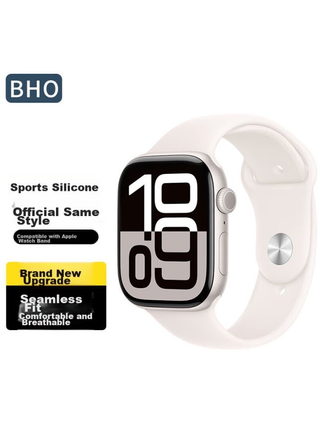 Bho مناسب لأشرطة Apple Watch، أشرطة Apple Watch S10/ultra2/s9 الرياضية، أشرطة Apple Watch S8/7/6/5/4/se السيليكونية - Image 1