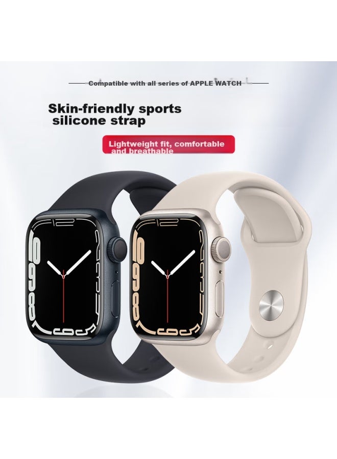 Bho مناسب لأشرطة Apple Watch، أشرطة Apple Watch S10/ultra2/s9 الرياضية، أشرطة Apple Watch S8/7/6/5/4/se السيليكونية - Image 2