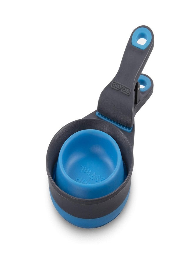 Dexas Pets Collapsible KlipScoop Collapsible Dry Dog Food Scoop and Dog Food Bag Clip, 1 Cup Capacity, Pro Blue - Image 2