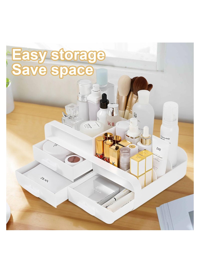 SYOSI Vanity Makeup Organizer with Multiple Compartments, Large Capacity Cosmetics Display Cases Acrylic Makeup Organizer for Cosmetics, Skincare, Makeup Brushes, Perfume, Jewelr for Bedroom&Bathroom - Image 3