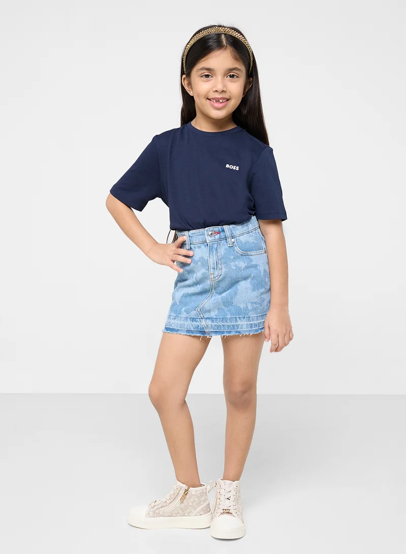 HUGO Kids Denim Mini Skirt
