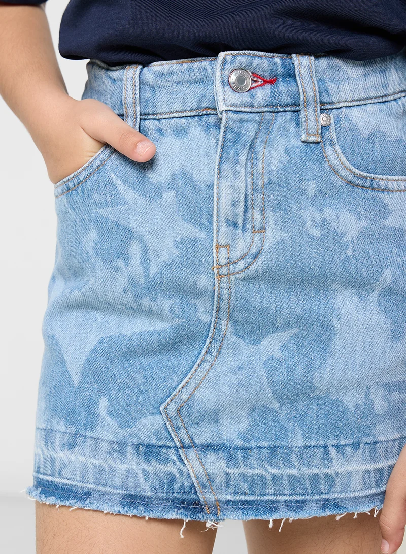 HUGO Kids Denim Mini Skirt