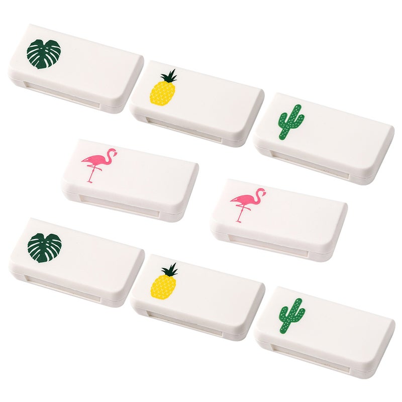 8Pcs Travel Organizer Daily Medication Container Holder - Image 1