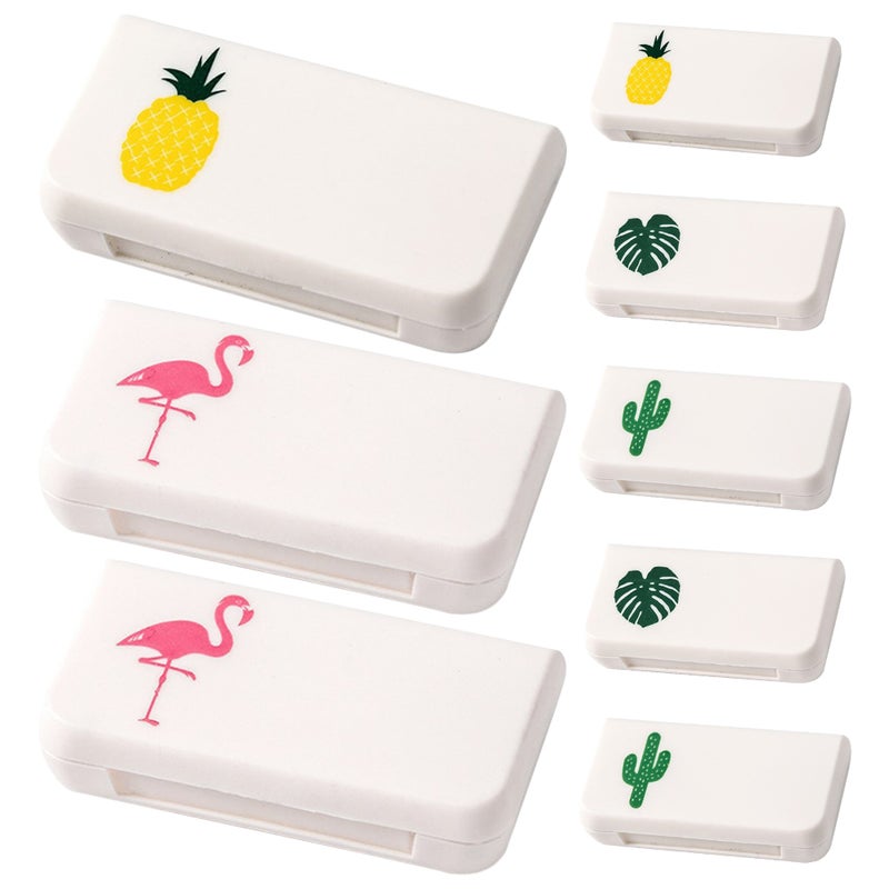 8Pcs Travel Organizer Daily Medication Container Holder - Image 3