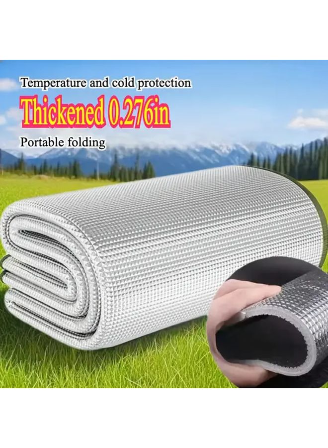 Thickened 7MM Double Sided Aluminum Foil Mat 39x79 Inch Portable Insulated Beach Camping Blanket - Image 2