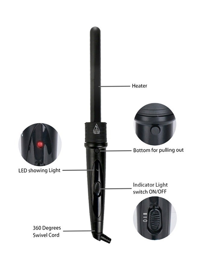 Yolu 5 in 1 Curling Iron Wand Set With Adjustable Temperature Ceramic Barrels and Heat Protective Glove  - Image 5
