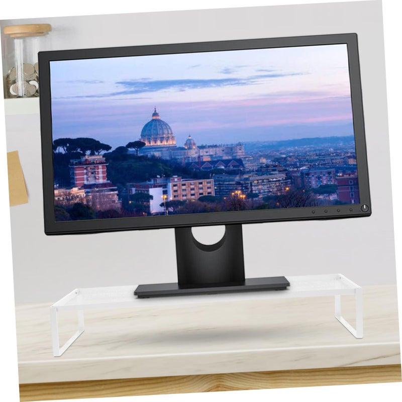 Sturdy Monitor Stand Riser Desktop Computer Laptop Organizer Ergonomic Height Adjustable Home Office - Image 4