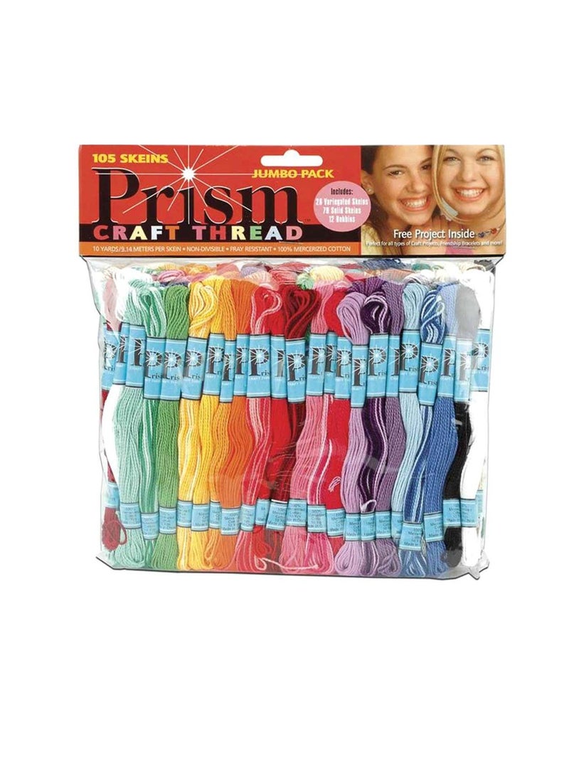 DMC DMC Prism Craft Thread Jumbo Pack 9.9yd 105/Pkg Assorted Colors - Image 3
