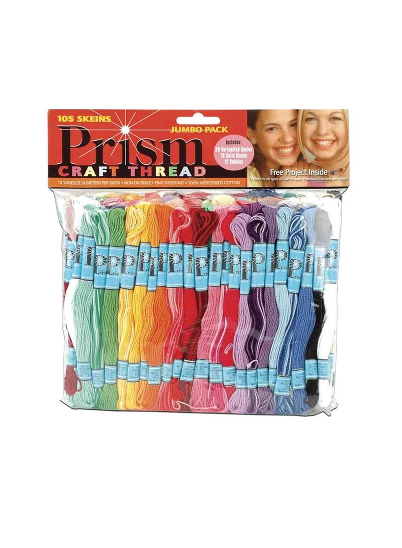 DMC DMC Prism Craft Thread Jumbo Pack 9.9yd 105/Pkg Assorted Colors - Image 2