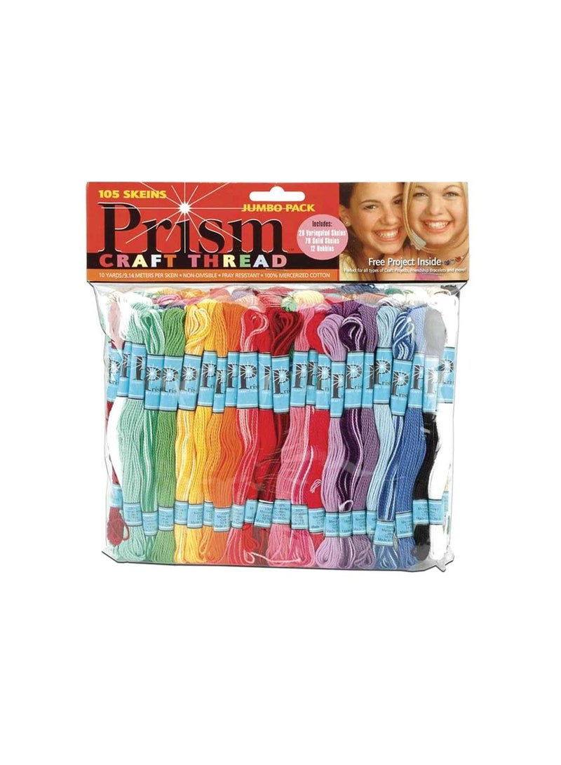 DMC DMC Prism Craft Thread Jumbo Pack 9.9yd 105/Pkg Assorted Colors - Image 1