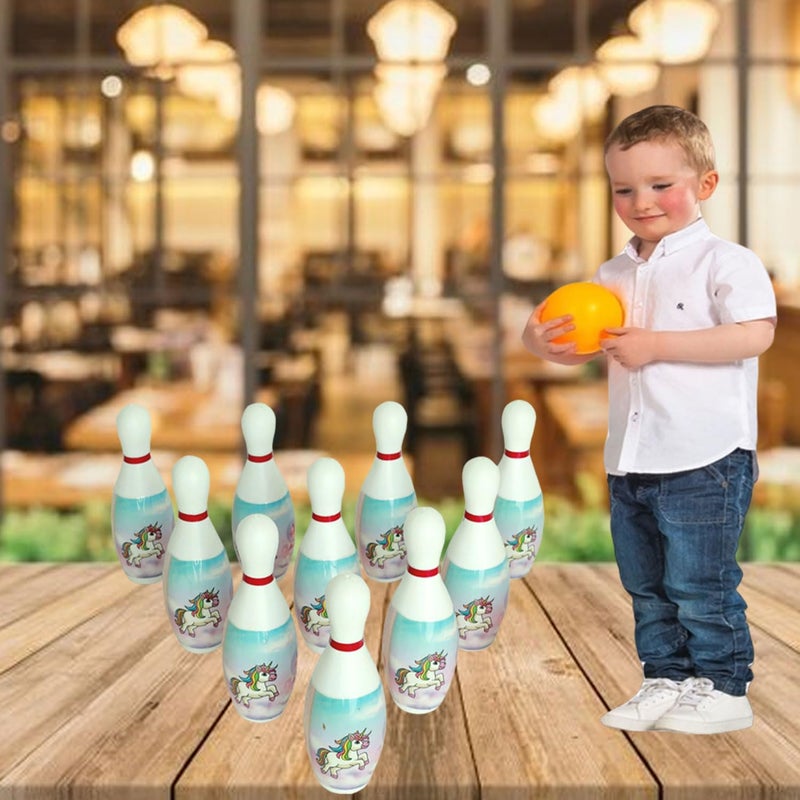 GIGGLE TREE Bowling Game for Kids Toy with 10 Big Pin and 2 Big Ball Indoor and Outdoor Fun Activity Toy Game for Kids Fun Learning Toy Game Early Development Activity Bowling Toys (White) - Image 2