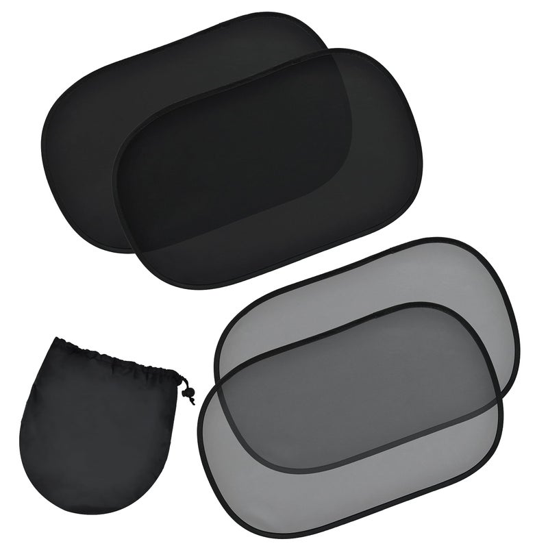 EcoNour Car Window Shades for Baby (4 Pack) | Protects Baby from Window Sun & Heat | Sun Shade Side Windows for Kids | Automotive Sun Protection from UV | Child Safety Accessories | XXXX-Small-20 x12 - Image 1