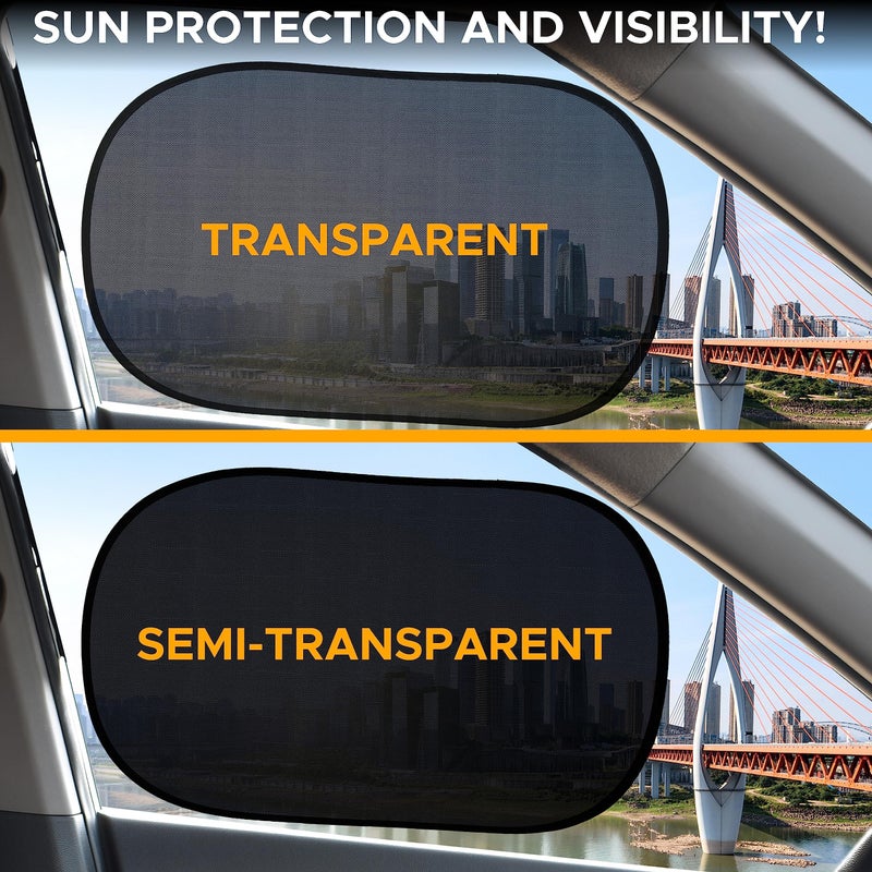 EcoNour Car Window Shades for Baby (4 Pack) | Protects Baby from Window Sun & Heat | Sun Shade Side Windows for Kids | Automotive Sun Protection from UV | Child Safety Accessories | XXXX-Small-20 x12 - Image 3