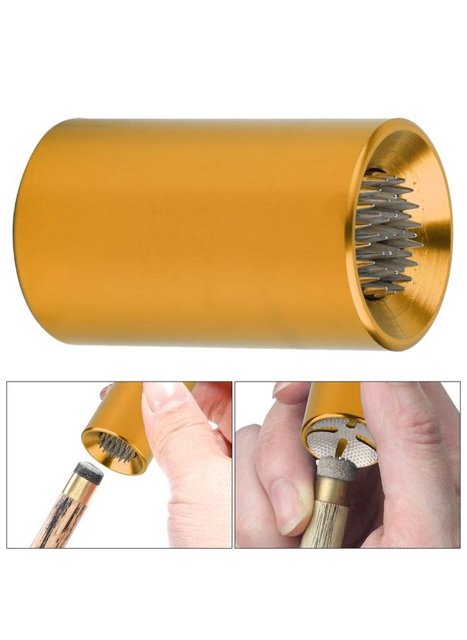 Thoraya Portable 2in1 Billiard Cue Tip Tool Pool Stick Shaper Repair Scuffer Pick(Golden)  - Image 4