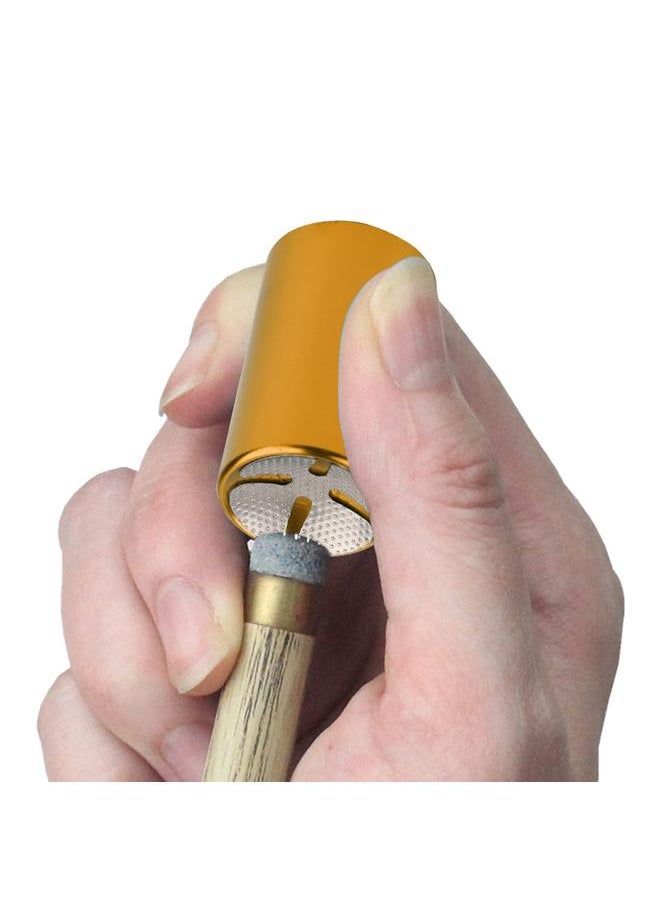 Thoraya Portable 2in1 Billiard Cue Tip Tool Pool Stick Shaper Repair Scuffer Pick(Golden)  - Image 3