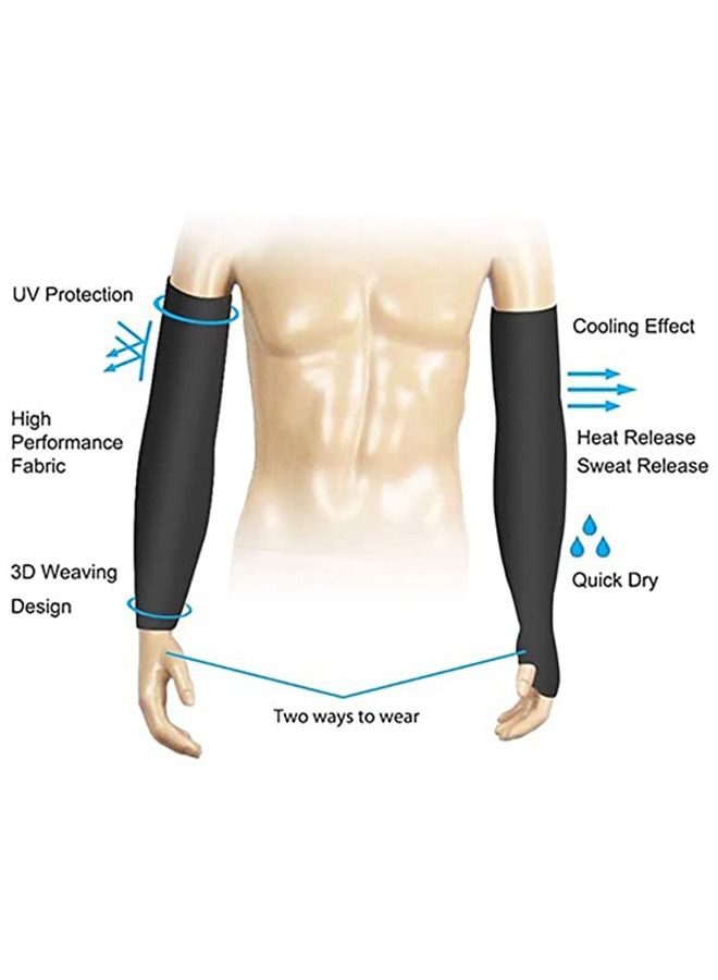 Pair of Long Gloves Scar Covering Arm Sleeve Ice Silk Sunscreen Arm Sleeve Sunscreen UV Protection - Image 5