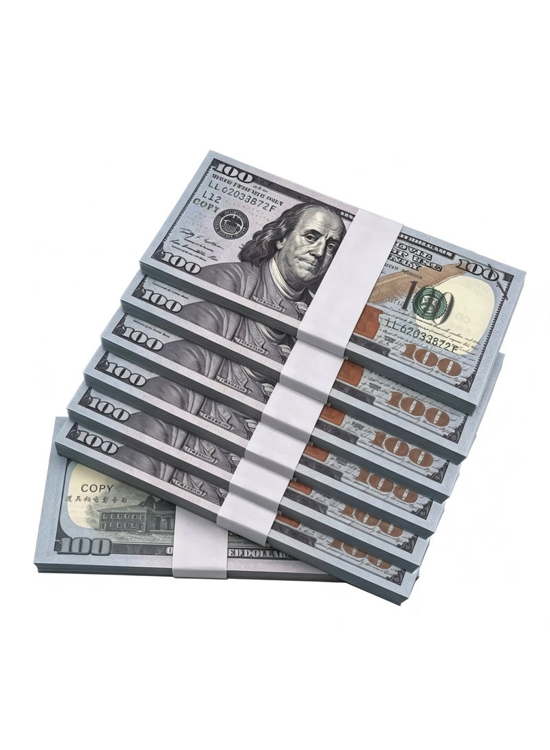 زيريفام Prop Money، مجموعة دعائم لعب الفيلم المكونة من 1000 قطعة، طباعة أمامية وخلفية بالألوان الكاملة، لدعائم الأفلام الإبداعية للإنتاج المسرحي، وعروض المسرح السحري للحفلات، وإنتاج الأفلام (الدعامة) - Image 1