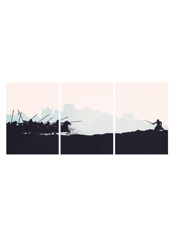 Marktna Decorative Wall Art Painting with Game of Thrones Series Design 3 Pieces Size 120x60cm  - Image 2