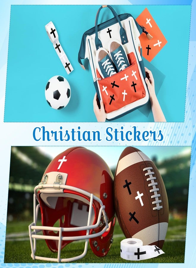 Faccito 600pcs Cross Stickers Crosses Christian Stickers Religious Catholic Sticker Roll for Christian Athlete Baseball Football Basketball Helmet Water Bottle Backpack Sport Supplies - Image 5