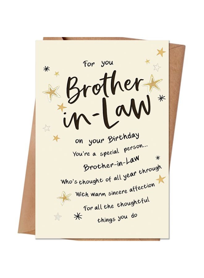 HEJOYN Brother In Law Birthday Card, Happy Birthday Cards & Gift for Brother-in-Law - Image 1