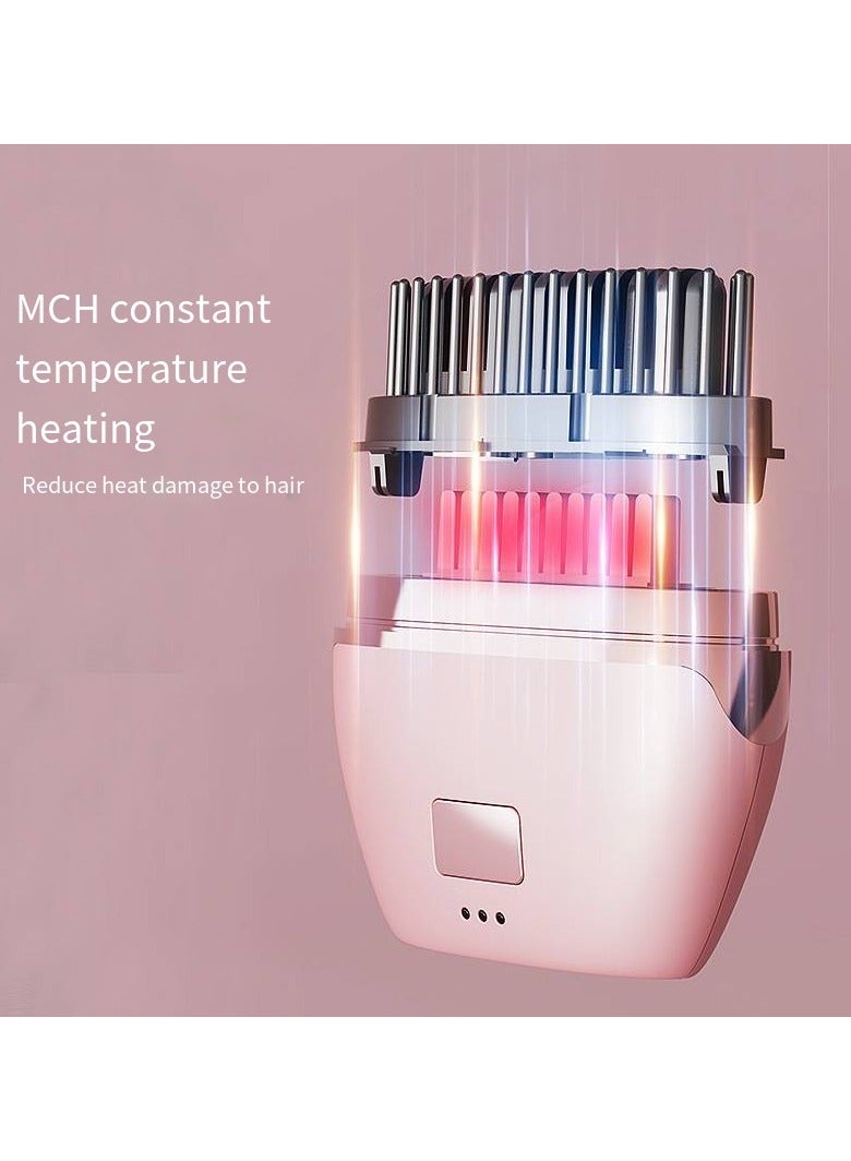 general Mini Ionic Straightening Comb – Travel-Friendly Straightener & Curler for Men/Women, Dual-Use Hair Styling Tool - Image 2