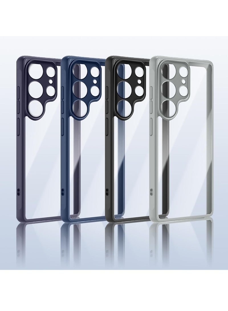 Case Cover Shockproof Hard PC Back Soft TPU Frame Anti-yellowing Slim Protective Cover Compatible with Samsung Galaxy S24 Ultra - Image 2